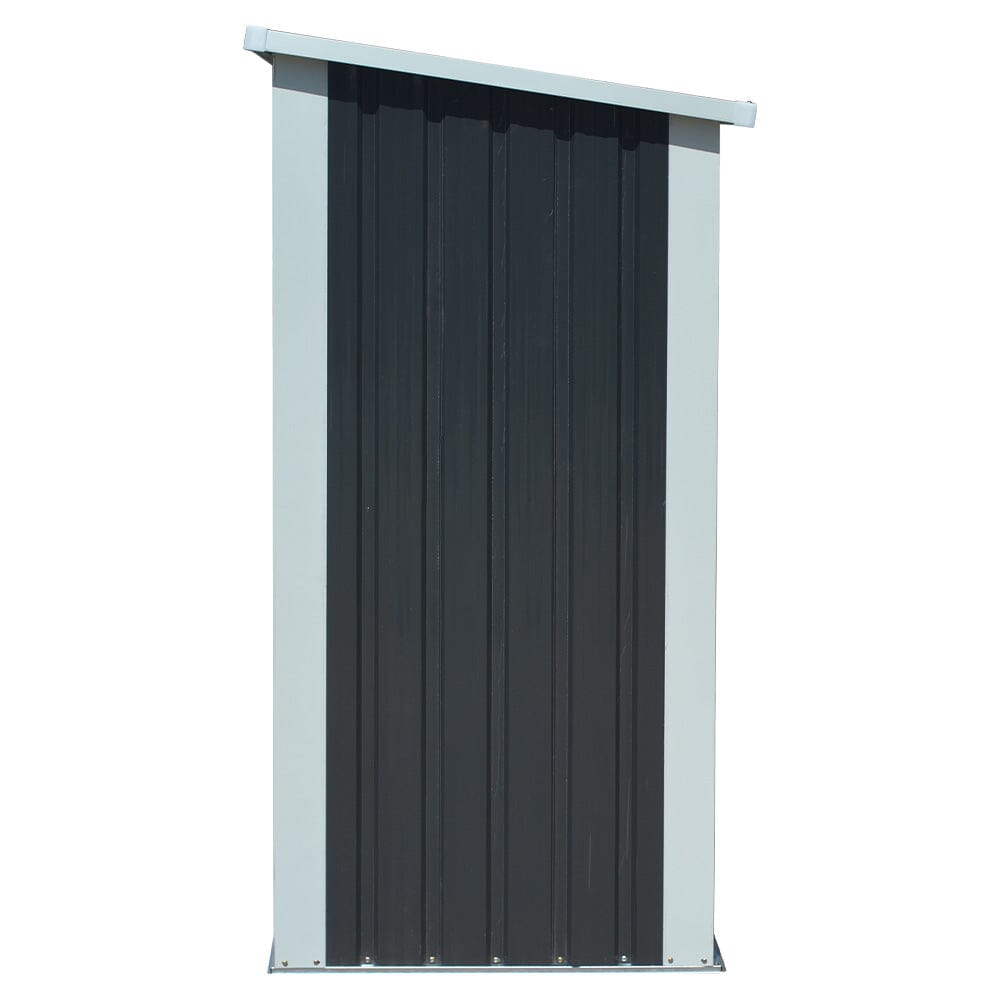 10.9 ft W Metal Garden Storage Shed for Firewood Tools Green/Black