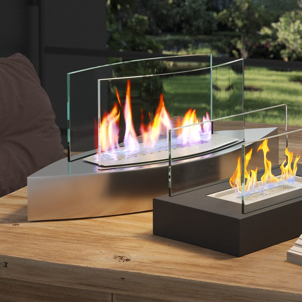 Unique Smokeless Stainless Steel Tabletop Ethanol Fireplace