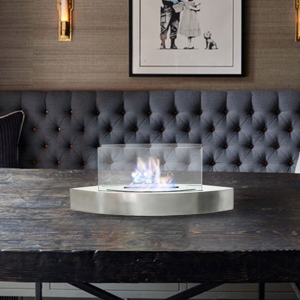 Unique Smokeless Stainless Steel Tabletop Ethanol Fireplace