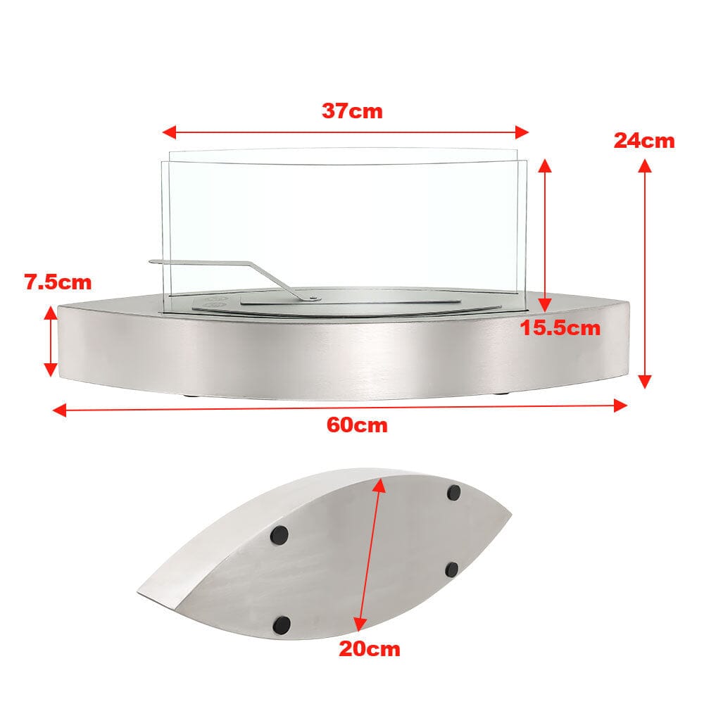 Unique Smokeless Stainless Steel Tabletop Ethanol Fireplace