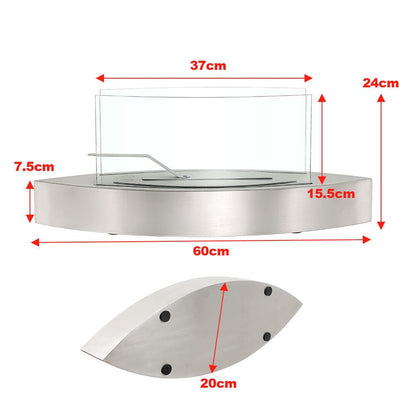 Unique Smokeless Stainless Steel Tabletop Ethanol Fireplace