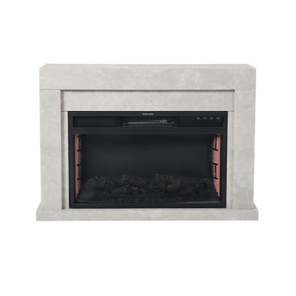 Rustic Electric Fireplace Mantel with Remote Control