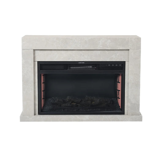 Rustic Electric Fireplace Mantel with Remote Control