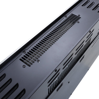 50/60 Inch Silver Electric Fireplace Crystal Accents 6 Flame Colour Heater Wall Mounted Fireplaces