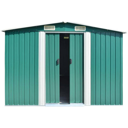 12ft Garden Metal Storage Shed with Gabled Roof Top Large Size