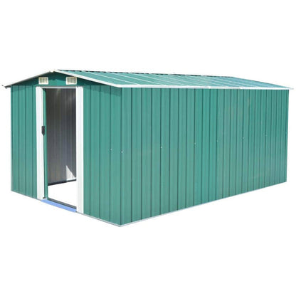 12ft Garden Metal Storage Shed with Gabled Roof Top Large Size