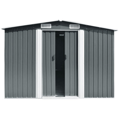 12ft Garden Metal Storage Shed with Gabled Roof Top Large Size