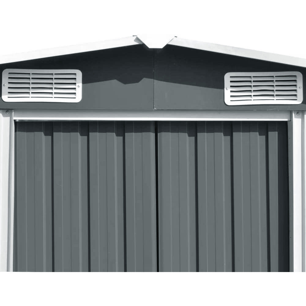 12ft Garden Metal Storage Shed with Gabled Roof Top Large Size