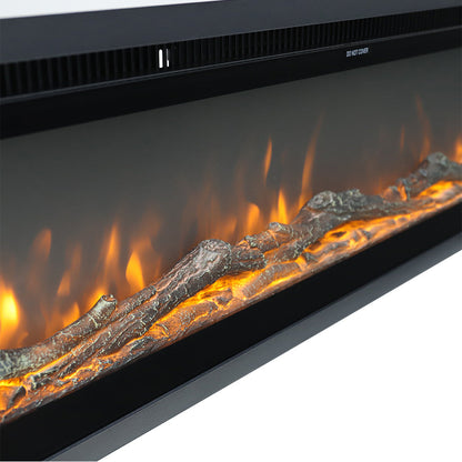 40/50/60/70/80 Inch Electric Fireplace 9 Colour LED Flame Effect Heater With Remote Control