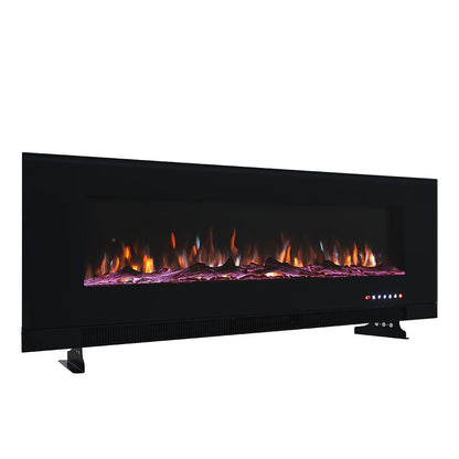 50/60 inch Wall Mounted Electric Fireplaces 5000BTU Inset Fireplace Heater