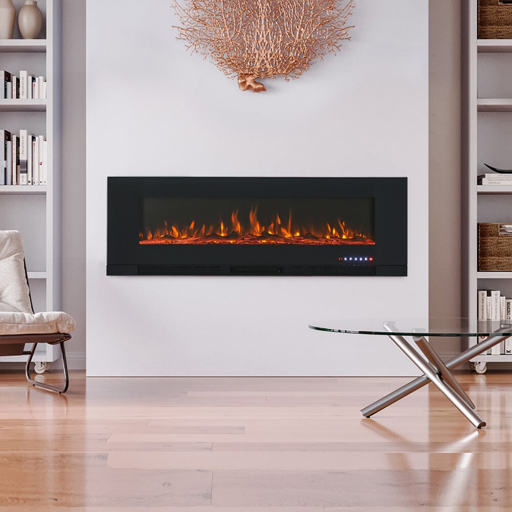 50/60 inch Wall Mounted Electric Fireplaces 5000BTU Inset Fireplace Heater