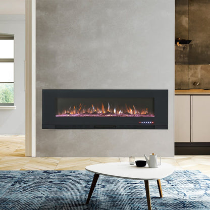 50/60 inch Wall Mounted Electric Fireplaces 5000BTU Inset Fireplace Heater