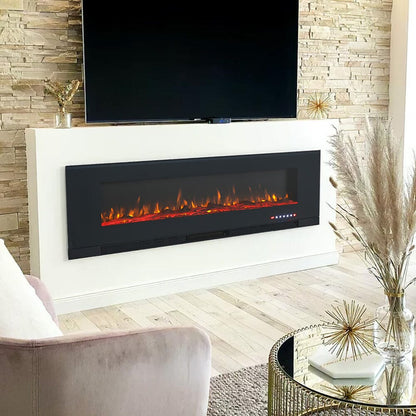50/60 inch Wall Mounted Electric Fireplaces 5000BTU Inset Fireplace Heater