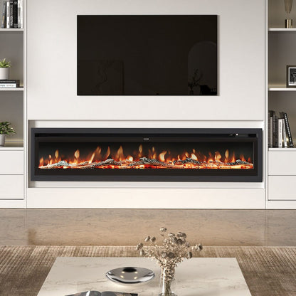 100 Inch Electric Fireplace with Remote 12 Flame Colours 1800W