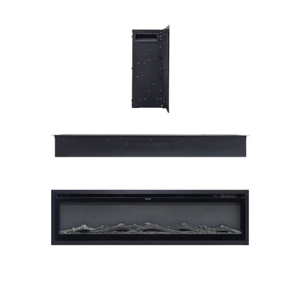 100 Inch Electric Fireplace with Remote 12 Flame Colours 1800W