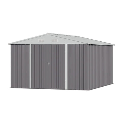 10.5ft W x 6.7ft H Outdoor Garden Metal Storage Shed Motorcycle Sheds with Lockable