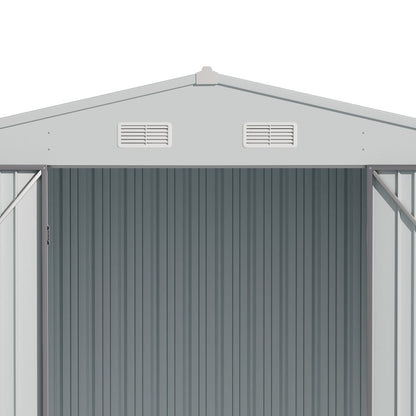 10.5ft W x 6.7ft H Outdoor Garden Metal Storage Shed Motorcycle Sheds with Lockable