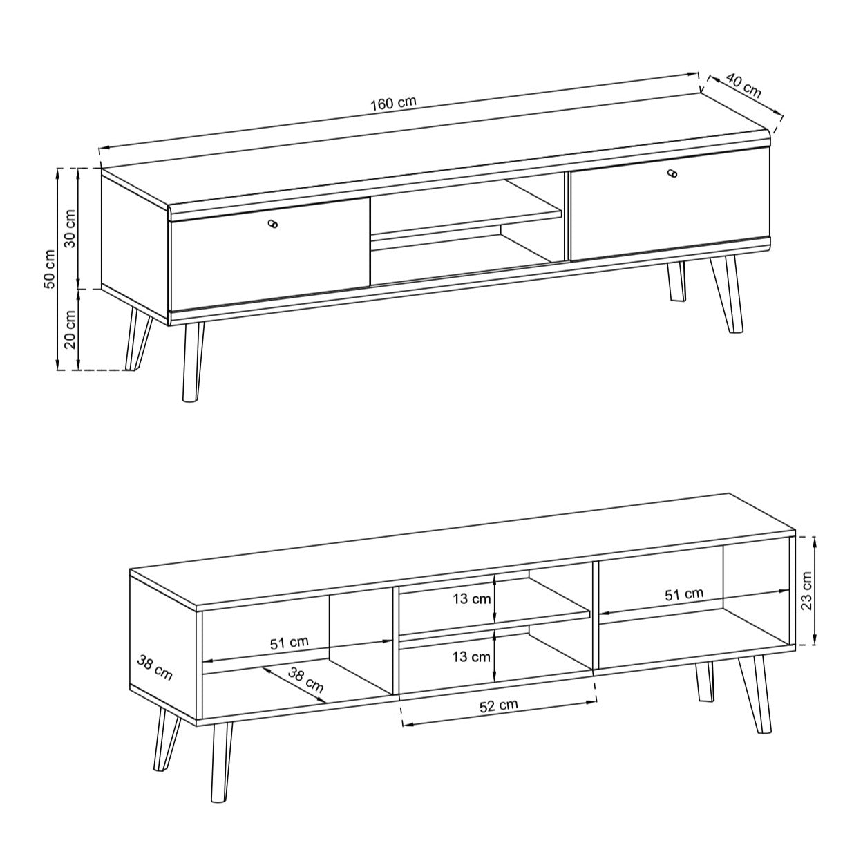 Primo Large TV Cabinet 160cm