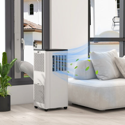 HOMCOM 9,000 BTU App-Controlled Mobile Air Conditioner, 20m2 Radius - White