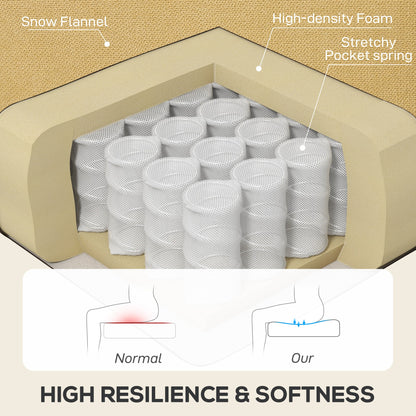 HOMCOM Wingback Accent Chair, Retro Upholstered Button Tufted Occasional Chair for Living Room and Bedroom, Yellow