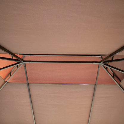 Altana ogrodowa Outsunny 3 x 4 m z aluminium, zadaszenie, namiot imprezowy z siatkami i zasłonami do ogrodu i na taras, kawiarnia