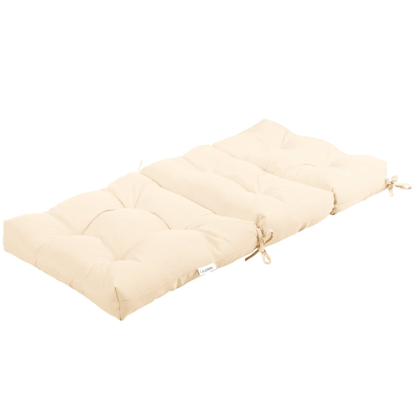 Patio Chair Seat Pads with Non-slip Rope Belts and Sun Protection for Indoor Outdoor Use-Beige