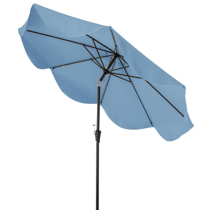 9 FT Patio Umbrella with Crank Handle and Push Button Tilt for Patio Garden Pool-Navy