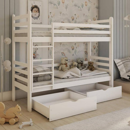 Wooden Bunk Bed Patryk with Storage