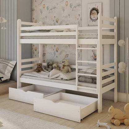 Wooden Bunk Bed Patryk with Storage