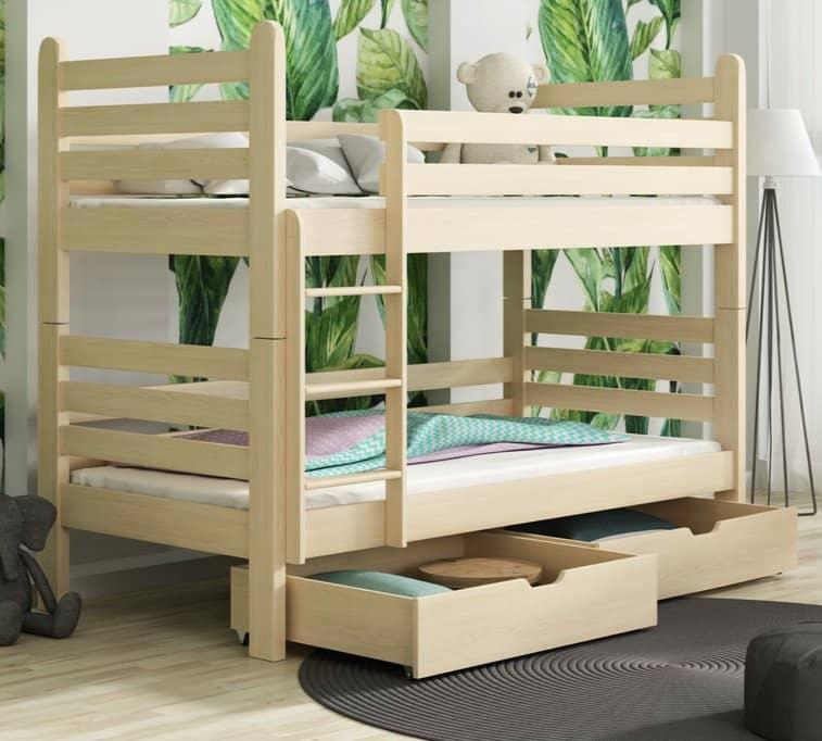 Wooden Bunk Bed Patryk with Storage