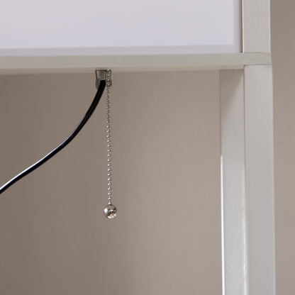 HOMCOM 156cm Floor Lamp Shelving Unit - White