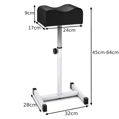 Adjustable Pedicure Manicure Footrest Salon Spa Tool-Black