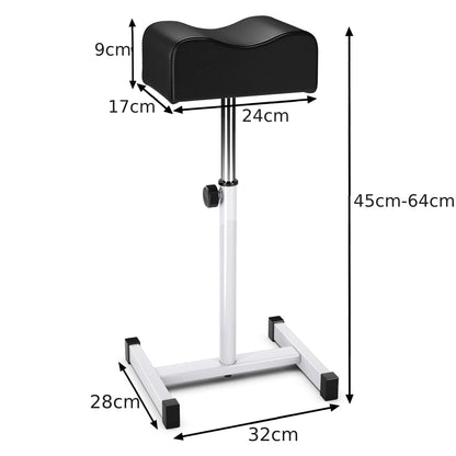 Adjustable Pedicure Manicure Footrest Salon Spa Tool-Black