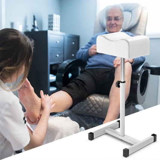 Adjustable Pedicure Manicure Footrest Salon Spa Tool-White