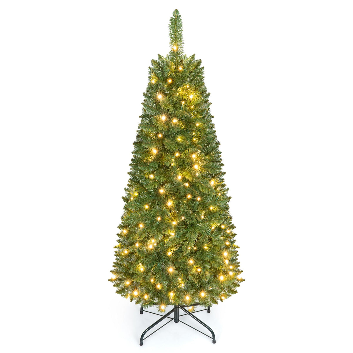 Pencil Christmas Tree with 350/250/150 LED Lights and 860/708/226 Branch Tips for Holiday-XS