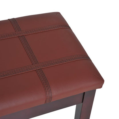 Piano Bench, PU Leather, 75Lx35Wx49HCm - Brown