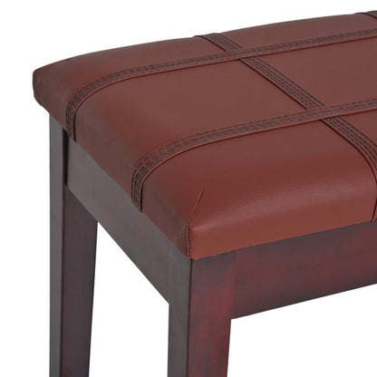 Piano Bench, PU Leather, 75Lx35Wx49HCm - Brown