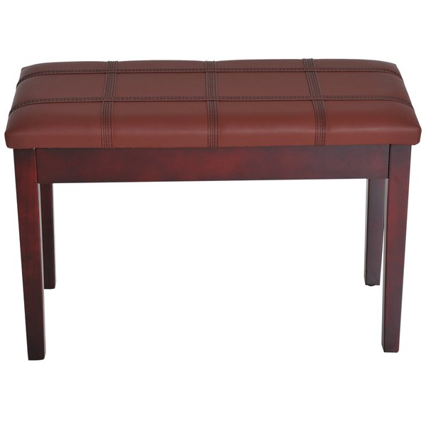 Piano Bench, PU Leather, 75Lx35Wx49HCm - Brown