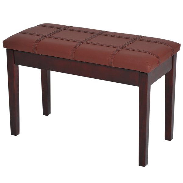 Piano Bench, PU Leather, 75Lx35Wx49HCm - Brown