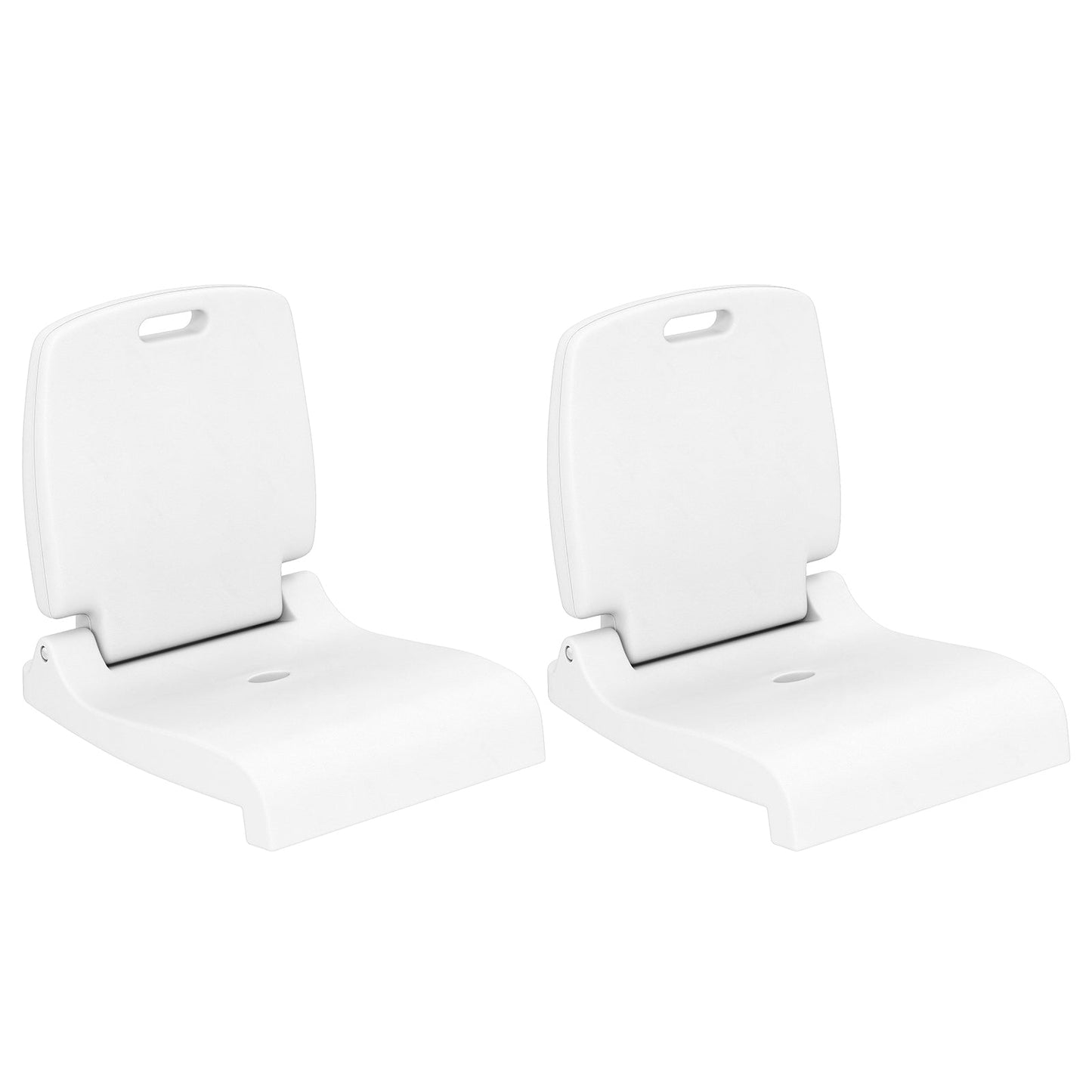 Poolside Chairs with Handle and Back Support for Edge of Pool-White