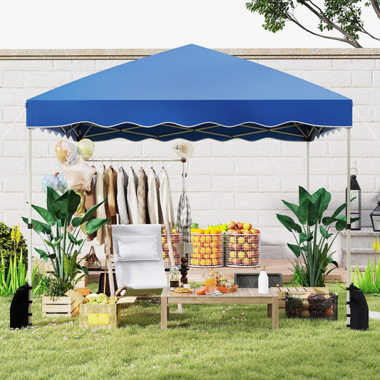 300 x 300 cm Pop up Canopy Tent with Wheeled Bag-Blue