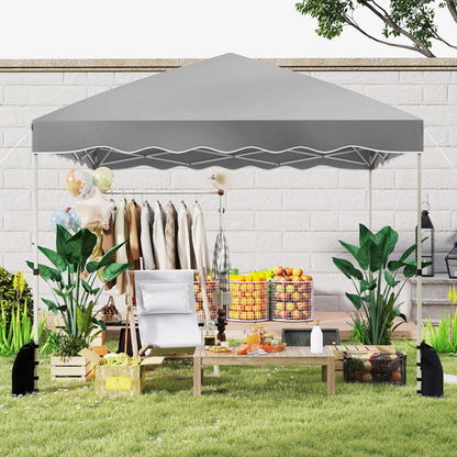300 x 300 cm Pop up Canopy Tent with Wheeled Bag-Grey