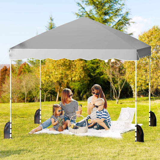 300 x 300 cm Pop up Canopy Tent with Wheeled Bag-Grey