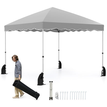 300 x 300 cm Pop up Canopy Tent with Wheeled Bag-Grey