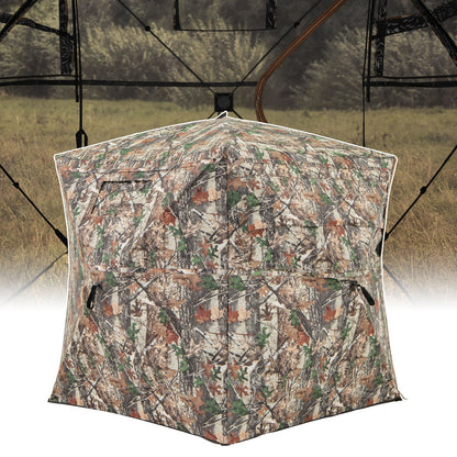 Pop-up Hunting Blind 360-Degree One Way See Through Ground Blind