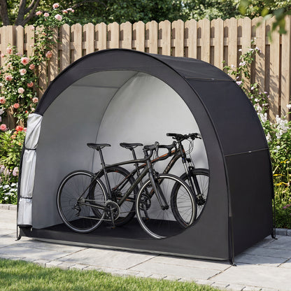 Portable Bicycle Shed with Waterproof PU Coated Oxford Fabric-Black