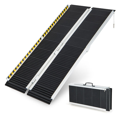 Portable Aluminum Wheelchair Ramp with Transition Plate-5FT