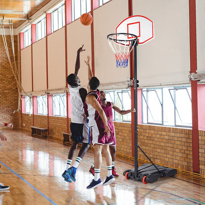 Portable Basketball Hoop with Wheels and 28" Backboard for Kids Youth Adults and Family