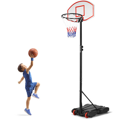 Portable Basketball Hoop with Wheels and 28" Backboard for Kids Youth Adults and Family