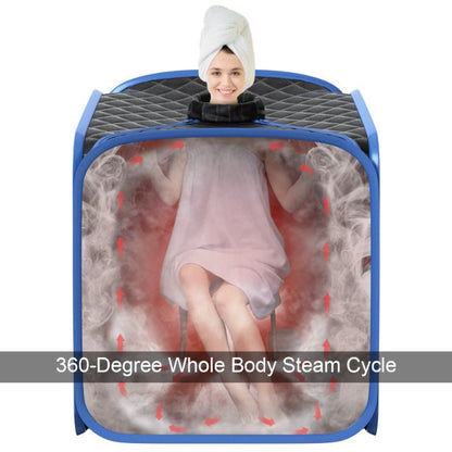 Portable Steam Sauna Spa Private Sauna Tent with Adjustable Temperature-Black
